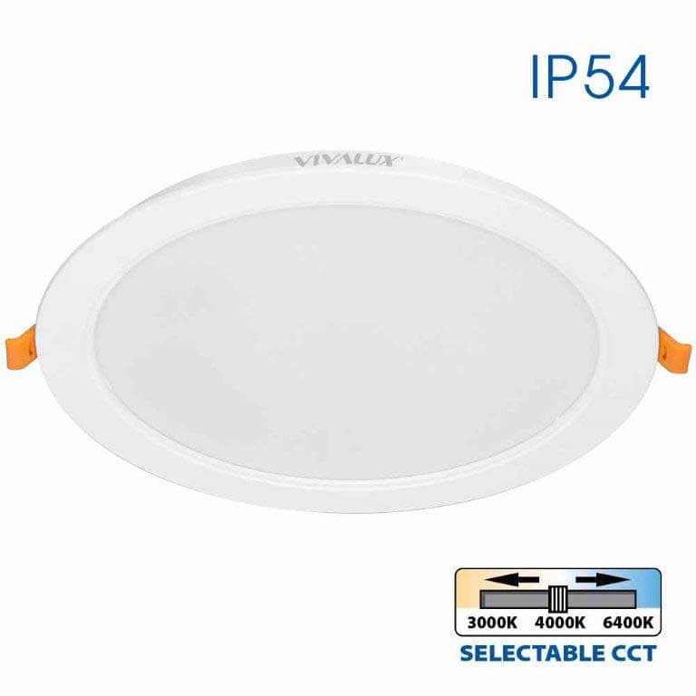 LED луна кръг Vera 24W 3000K-4000K-6400K IP54 бяла