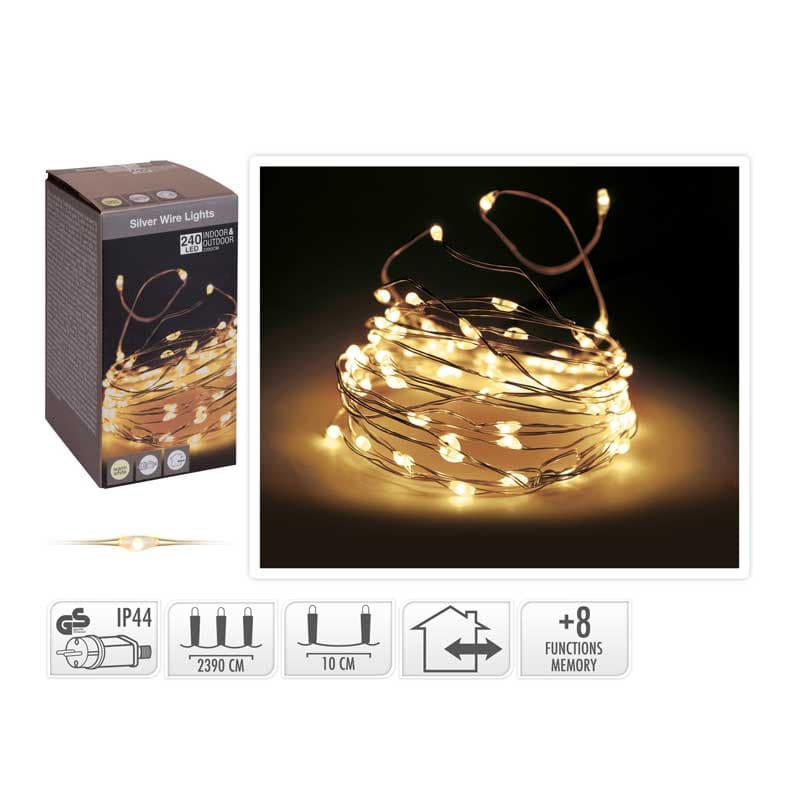 Коледни лампички Silverwire 240 LED топла светлина IP44