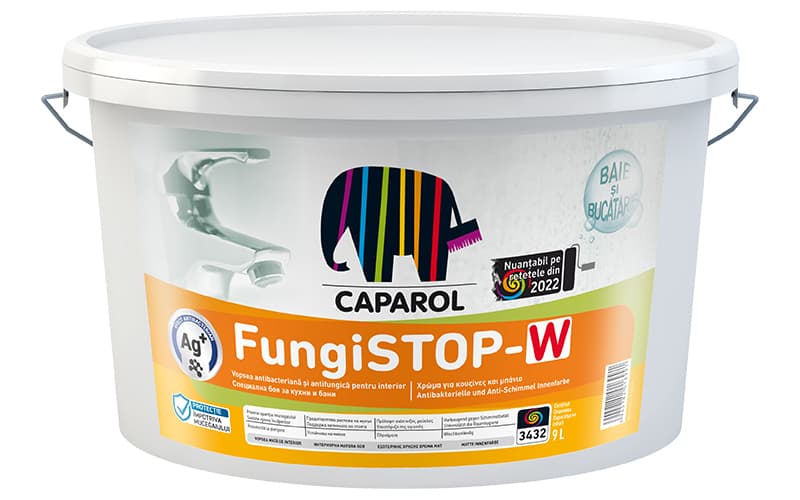Интериорна боя за влажни помещения Caparol FungiStop-W Ag+ 9л