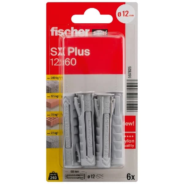 Дюбел Fischer SX 12x60 K NV 567825 / 6 броя