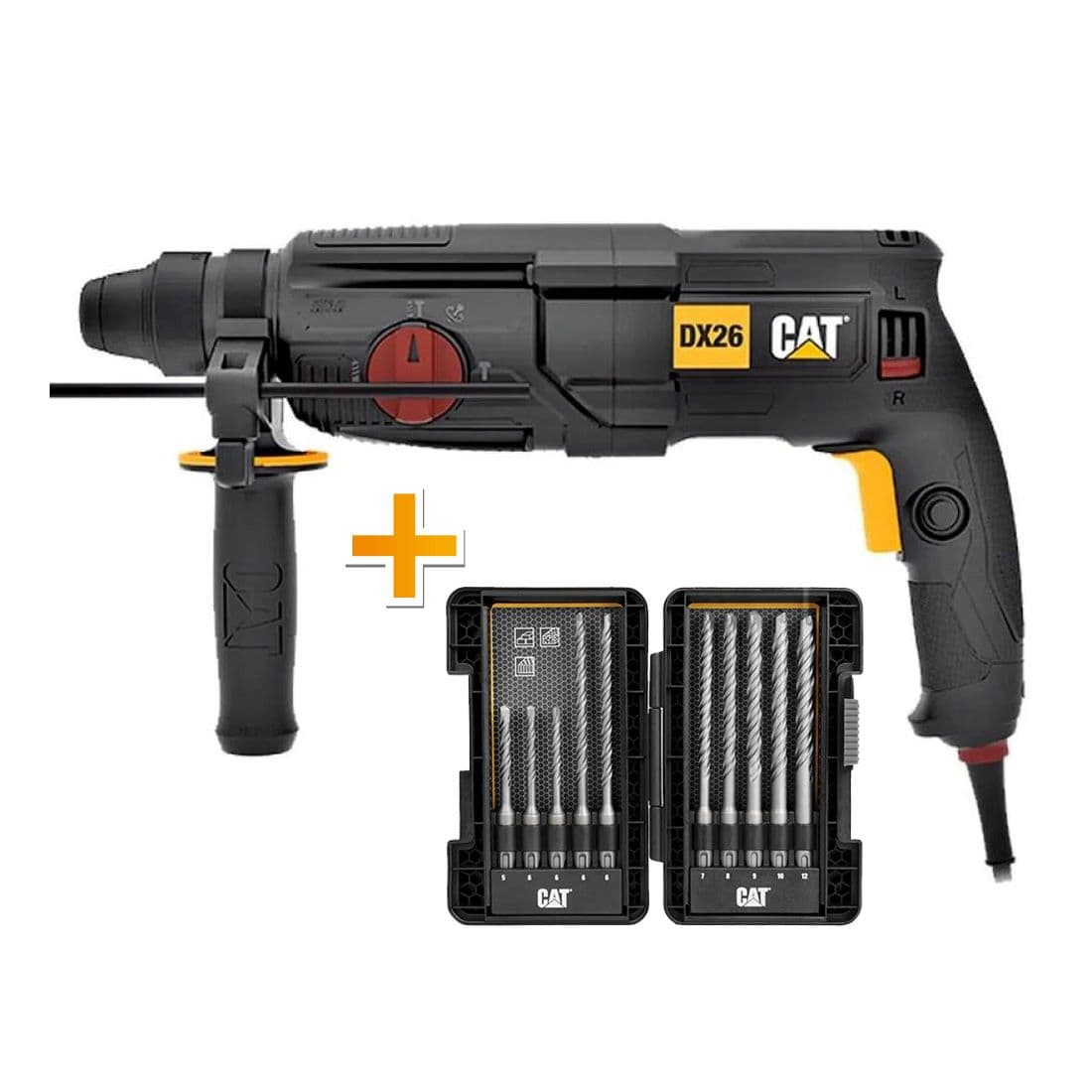 Перфоратор CAT DX26 800W + 10 свредла CAT DA03901 SDS+