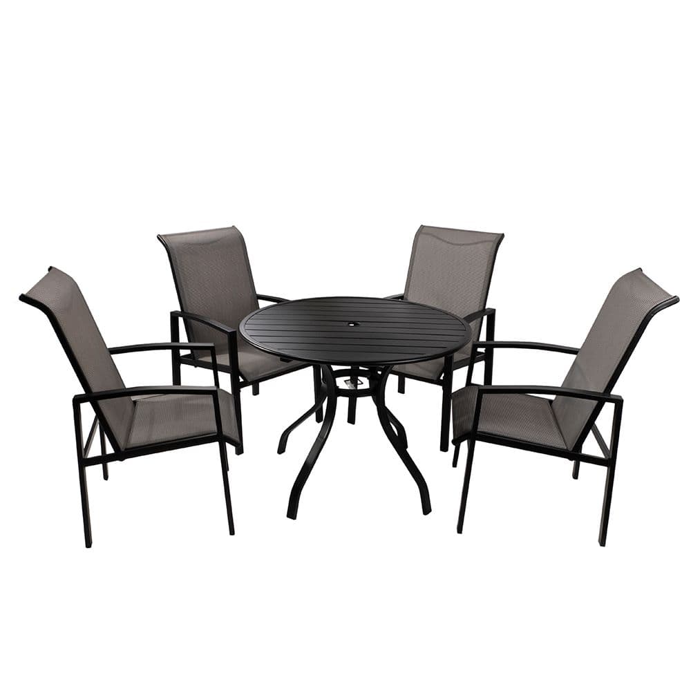 Бистро / градински сет 5 части My Garden STK2315 сив / черен