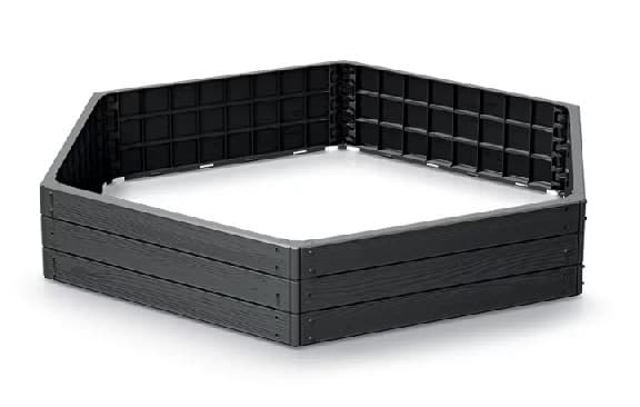 Градинско цветно легло Woody Pile IBWH-S433 шестостен 1480x1290мм