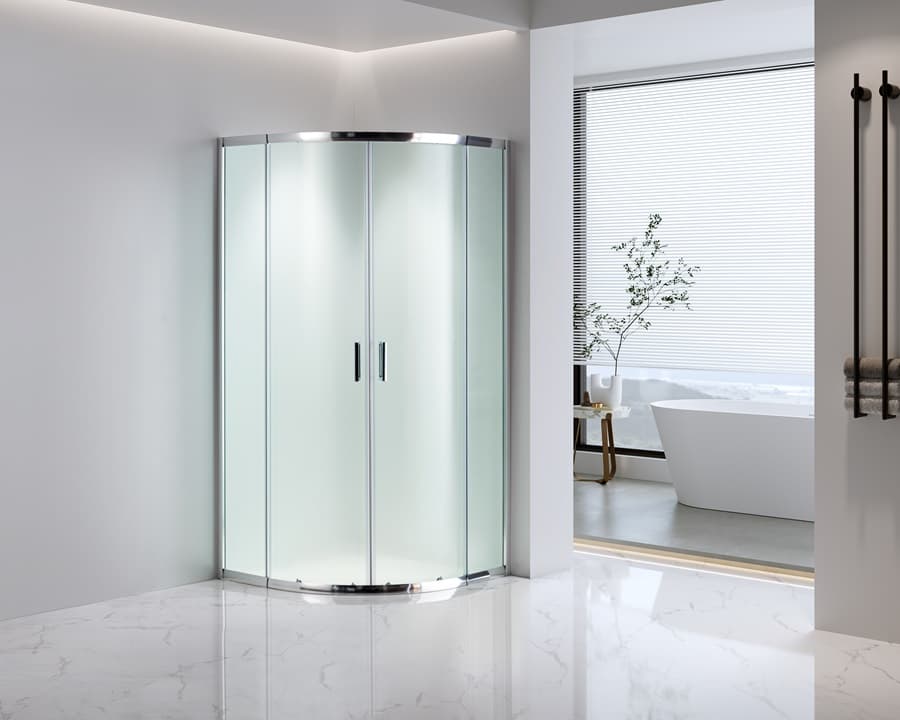 Овална душ кабина с плъзгащи врати без корито Cascada 85-90x85-90х190см мат 