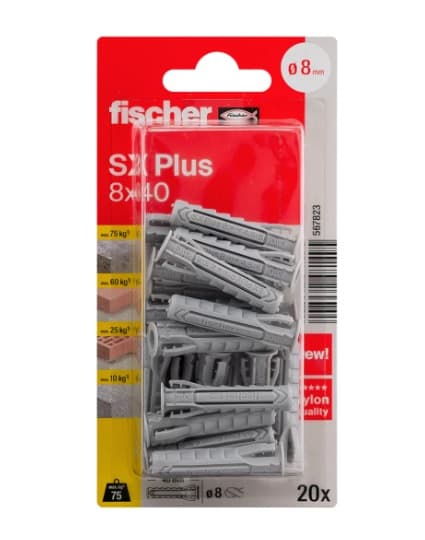 Дюбел Fischer SX 8x40 K NV 567823 / 20 броя