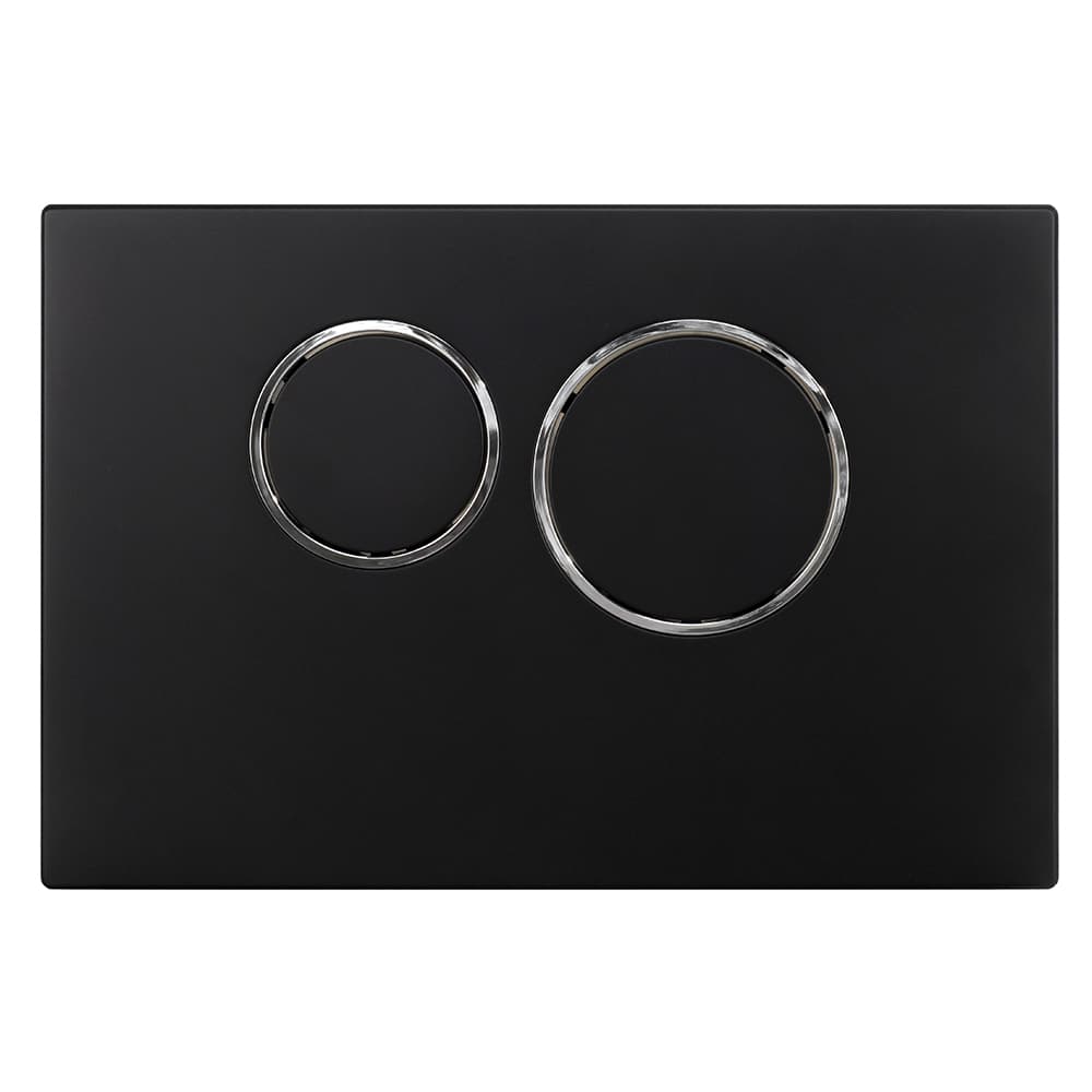 Пневматичен бутон за вграждане Cascada Round Black matte черен мат