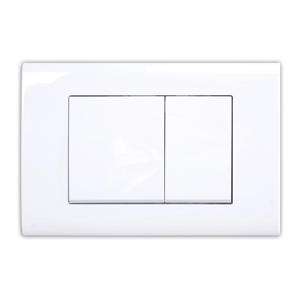 Пневматичен бутон за вграждане Cascada Square White matte бял мат