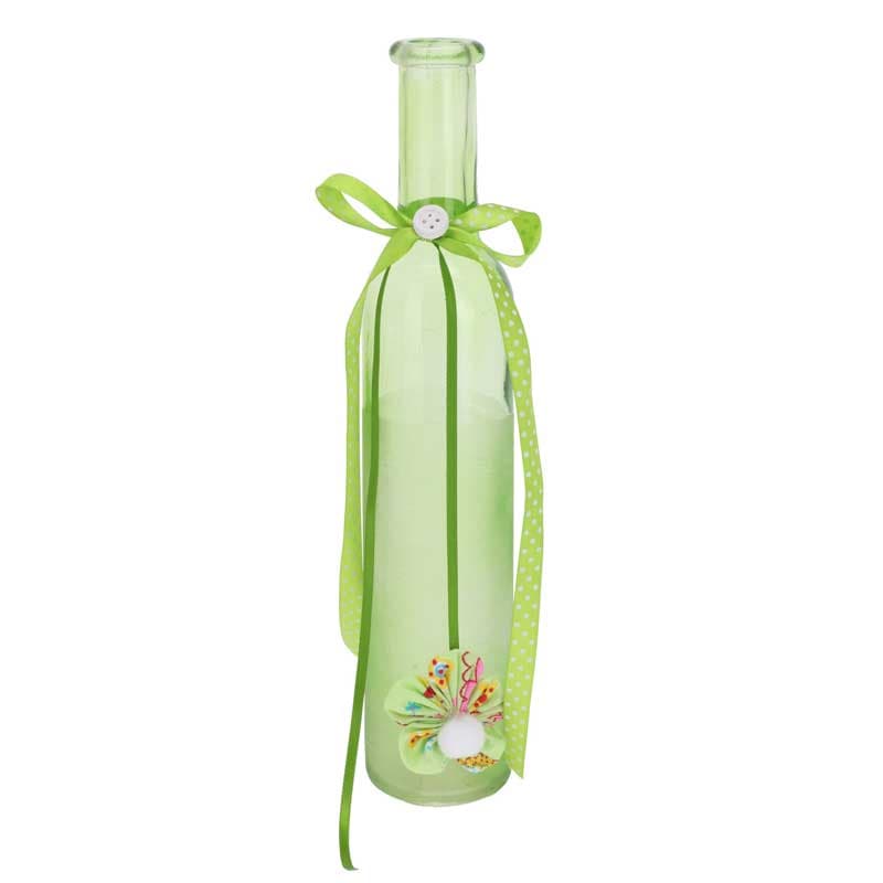 Ваза Glass Зелен 26 см 