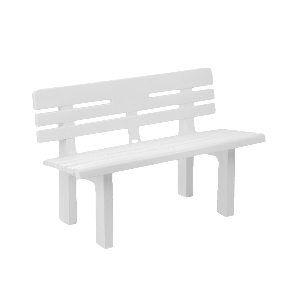 Градинска PVC пейка Genziana Bianca GEN042BI 110x52x71см бяла
