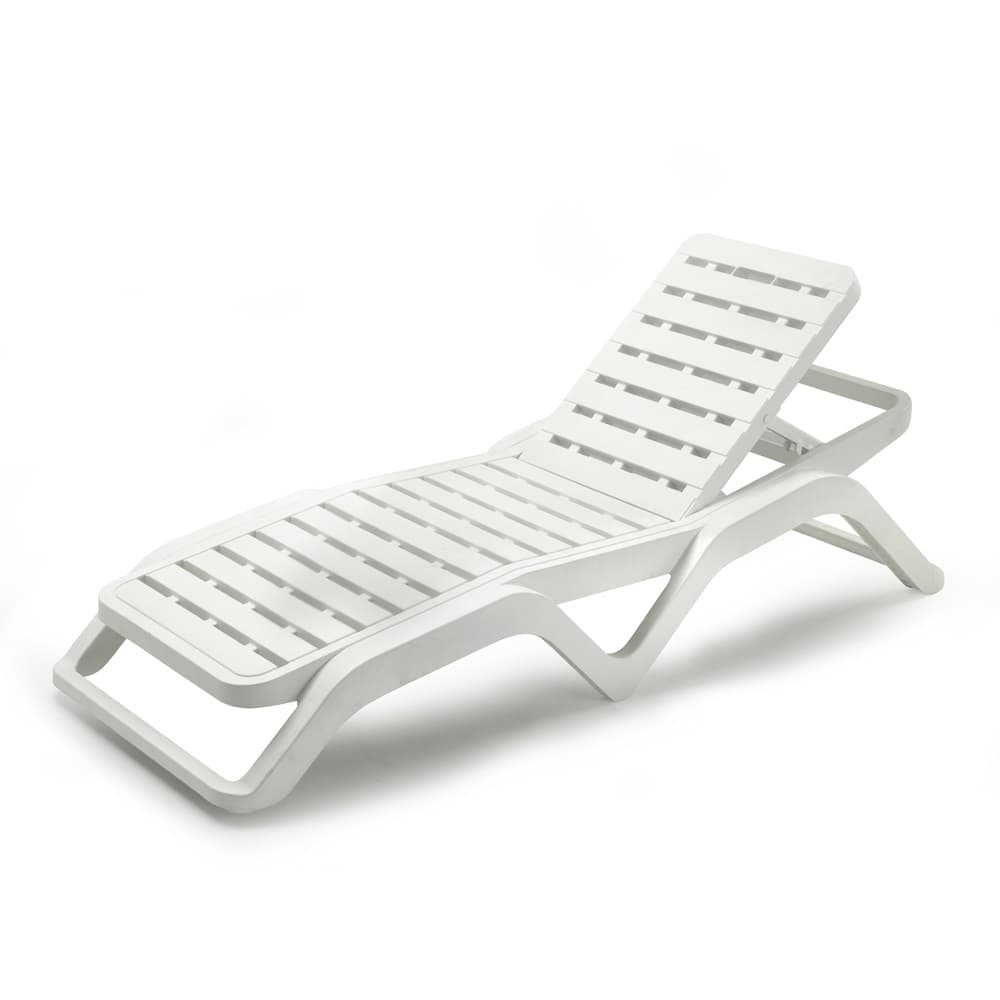 PVC шезлонг с 4 позиции Scirocco Bianco SCR023BI бял