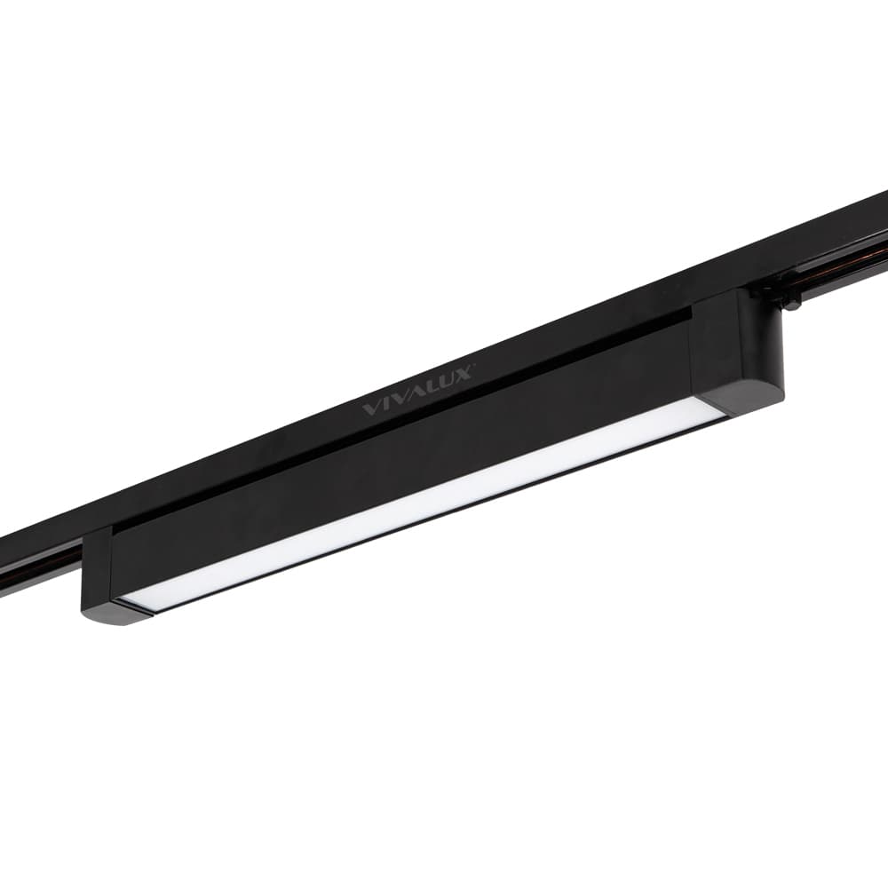 Линейно LED тяло за релсов монтаж Vivalux DRAX LED 20W BK/CL-4000K