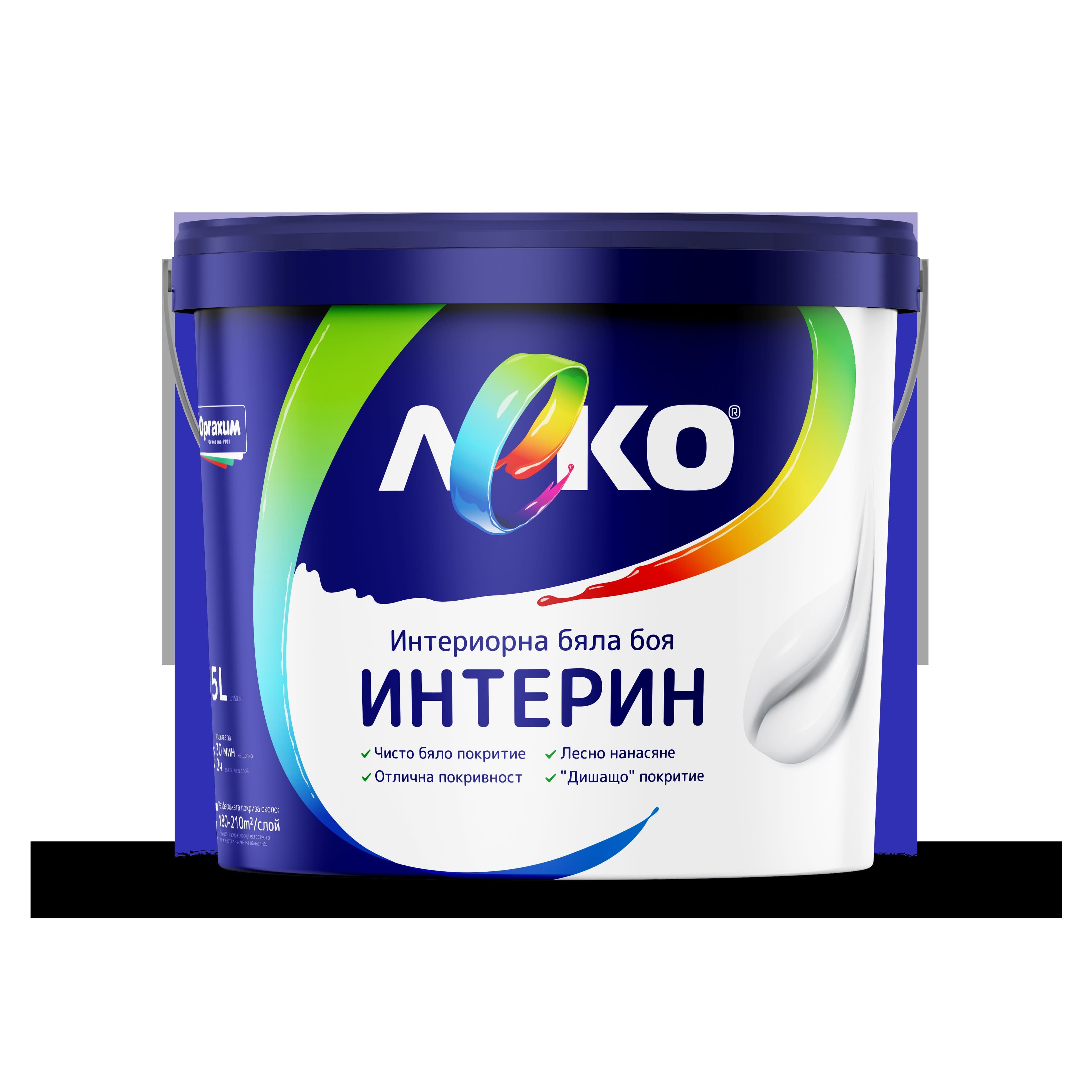 Латекс Леко Интерин 3л бял