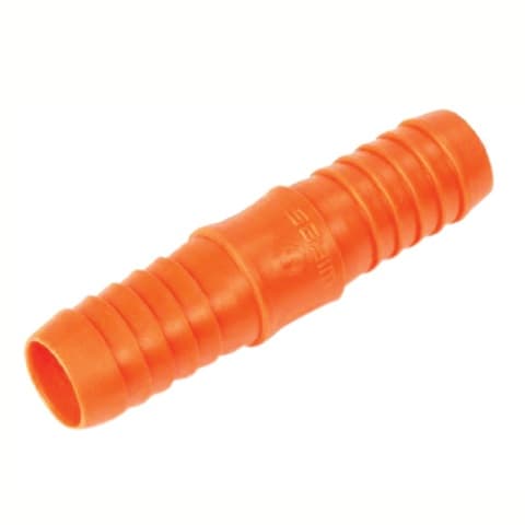 Оребрен PVC съединител за маркуч 3/4“ оранжев