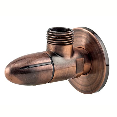 Дизайнерски ъглов кран с розетка Futuro бронзе 1/2"х1/2"