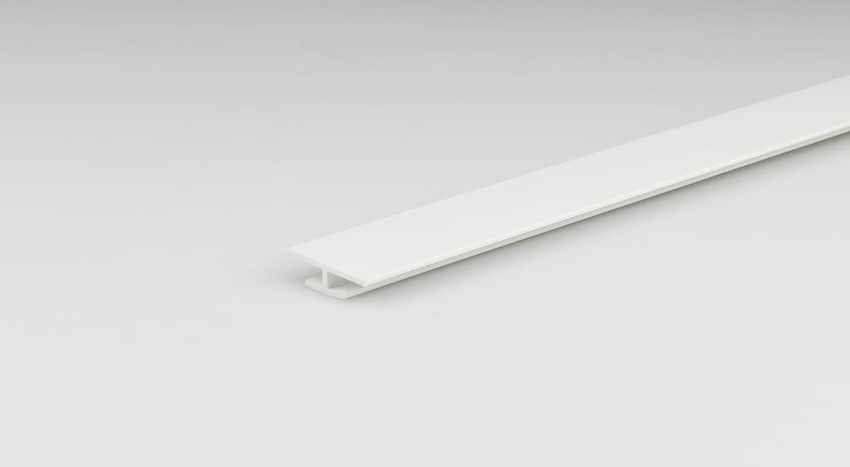 PVC H - образен профил 100x2x2см бял