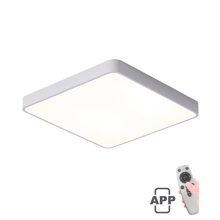 LED плафониера с дистанционно Vito Finesse 60W квадрат 60х60см бялa