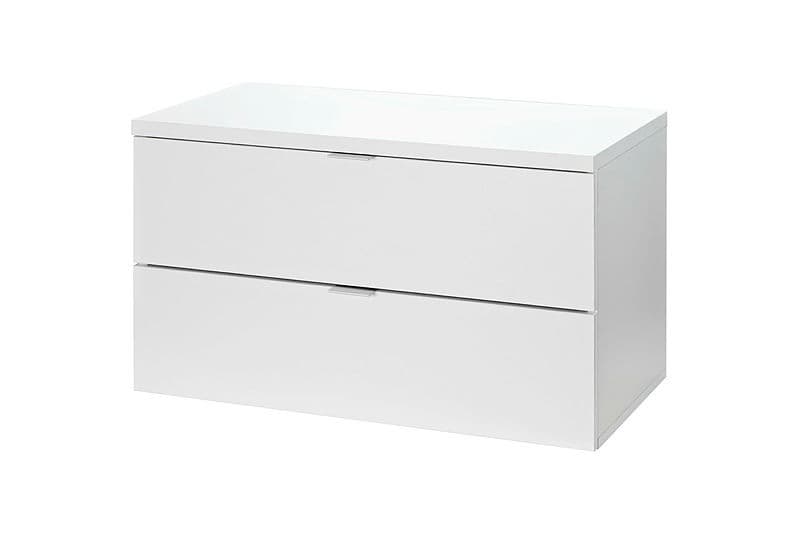 Шкаф с две чекмеджета Dolle Walk In 79x45x40см бял