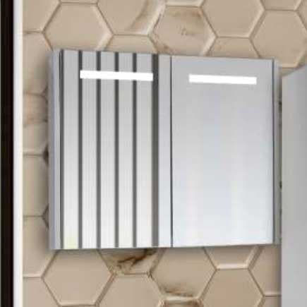 Горен шкаф за баня с LED огледало Макена Астор New  