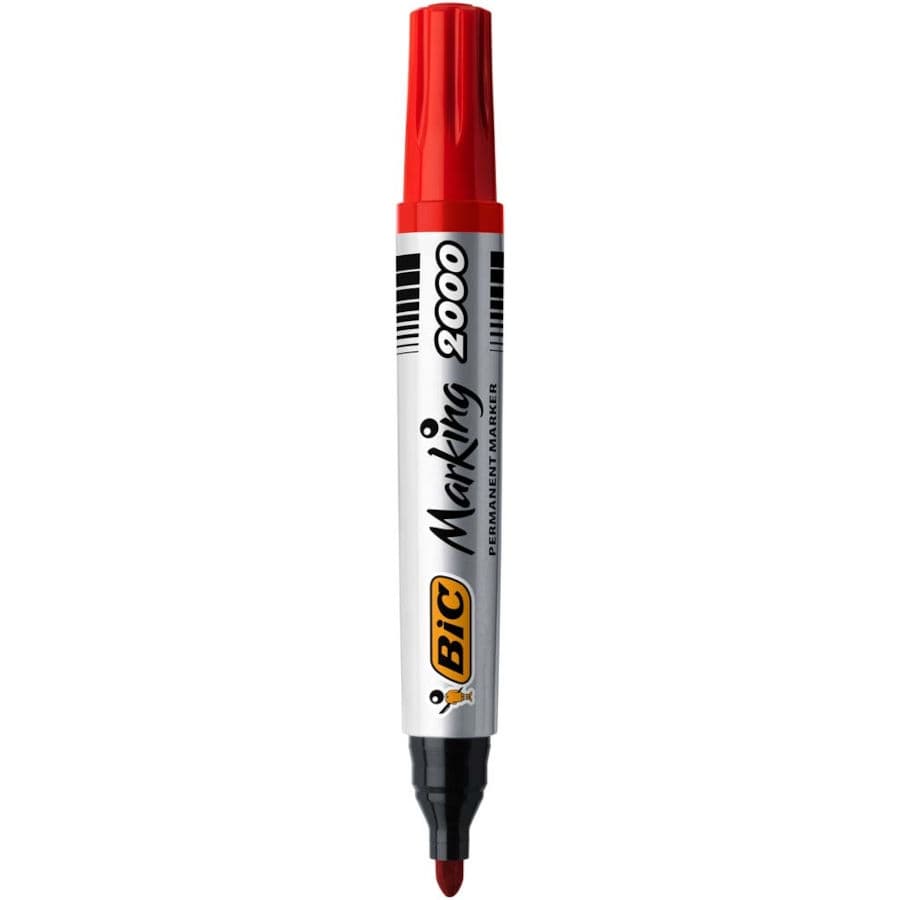 Перманентен маркер BIC червен