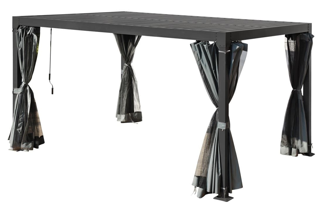 Алуминиева пергола My Garden Louver NFF00866A 3x4 тъмносива