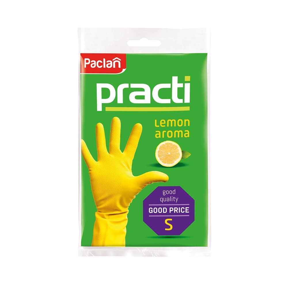 Домакински ръкавици Paclan S жълти