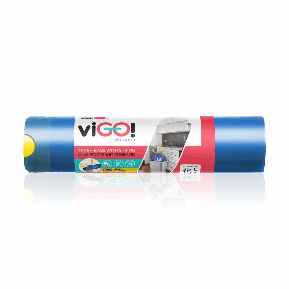 Торби за смет с връзка Vigo Blue HD 35л 15 броя