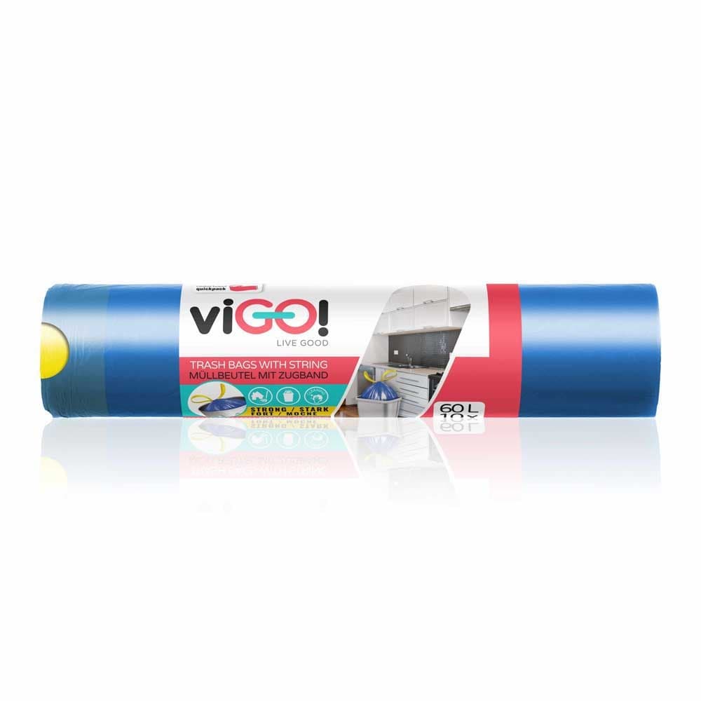 Торби за смет с връзка Vigo Blue HD 60л 10 броя