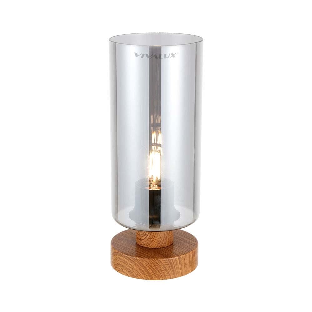 Нощна лампа Vivalux Amira TBL739 E27 / 1x75W опушено стъкло