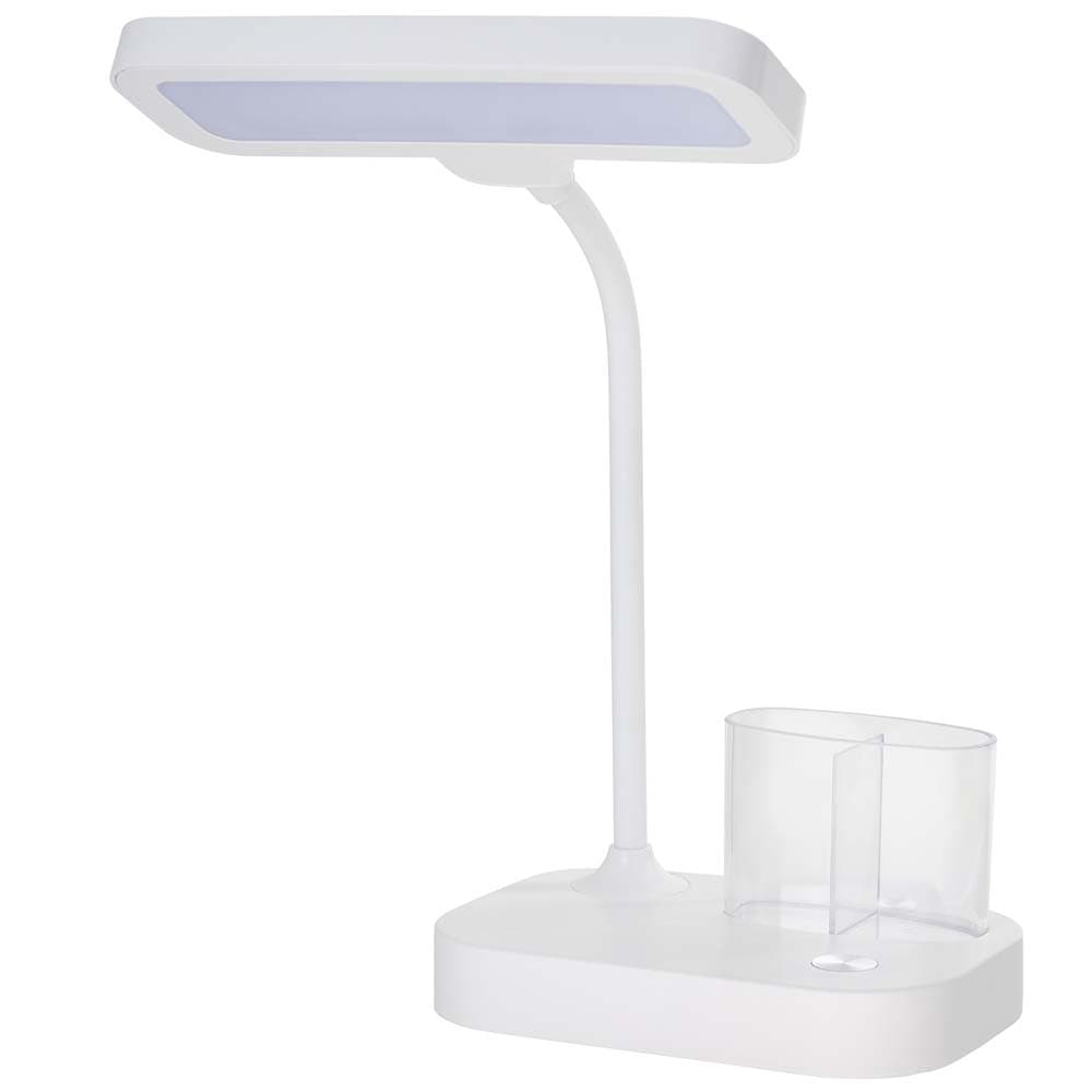 LED настолна лампа с моливник EL 2938 WH 6W бяла