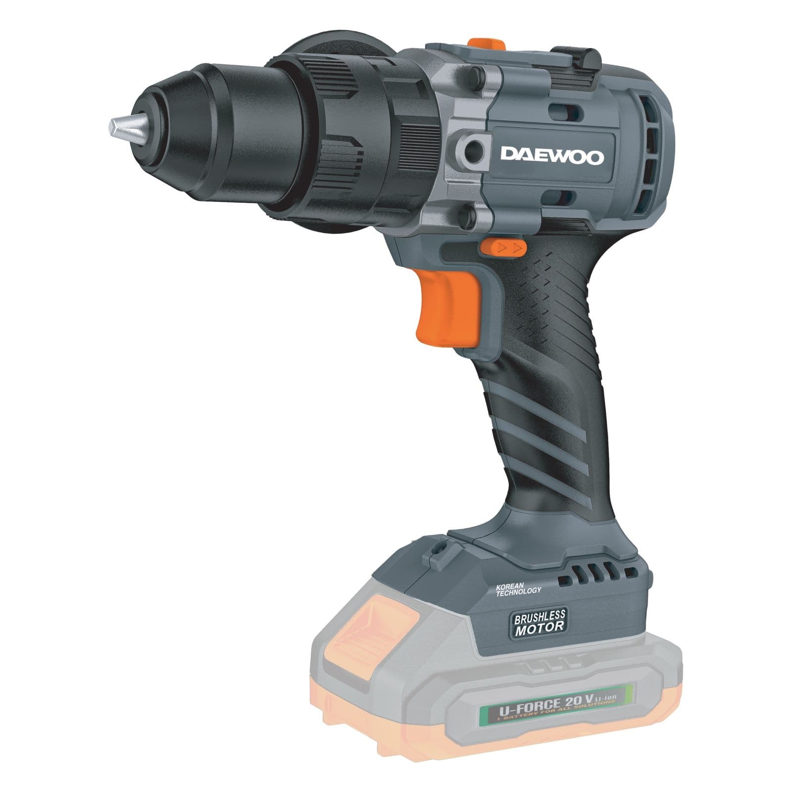 Акумулаторна безчеткова бормашина Daewoo Uni-Bat 600W 20V без батерия и зарядно