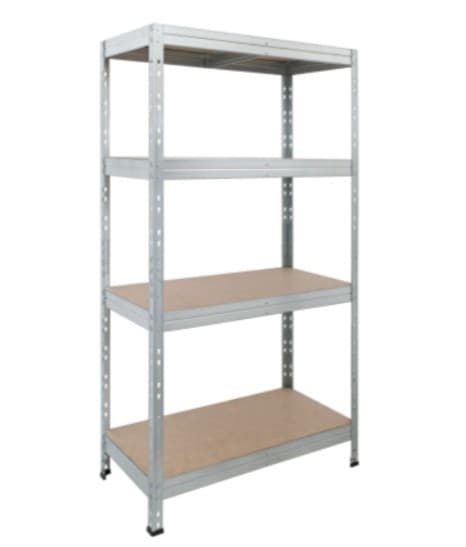 Метален стелаж с 4 рафта Rivet S поцинкован 180x75x35см / до 175кг на рафт