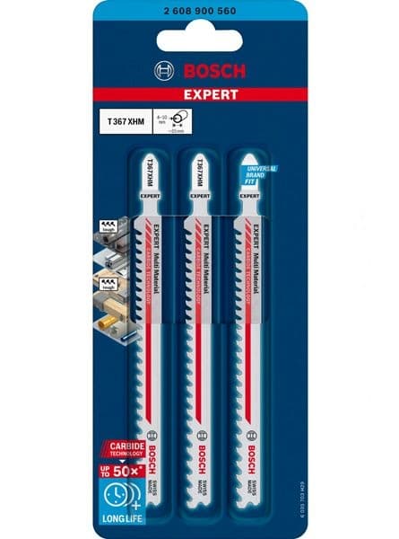 Ножче с карбидни зъби за прободен трион Bosch Expert T367XHM Progressor Multimaterial