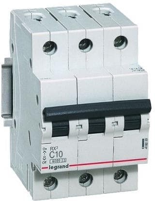 Автоматичен прекъсвач Legrand RX3 3P 25A крива С 6kA