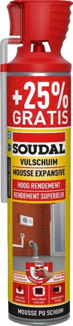Ръчна пяна Soudal за многократна употреба 600+150мл гратис
