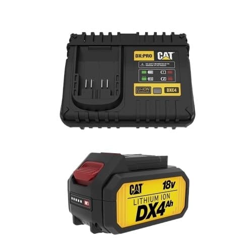 Комплект акумулаторна батерия CAT DXB4 Li-ion 18V 4Ah + Зарядно DXC4 20V 4A