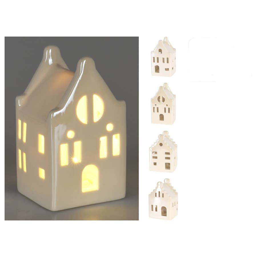 Коледна декорация Къща 1 LED 6,5х6х10см