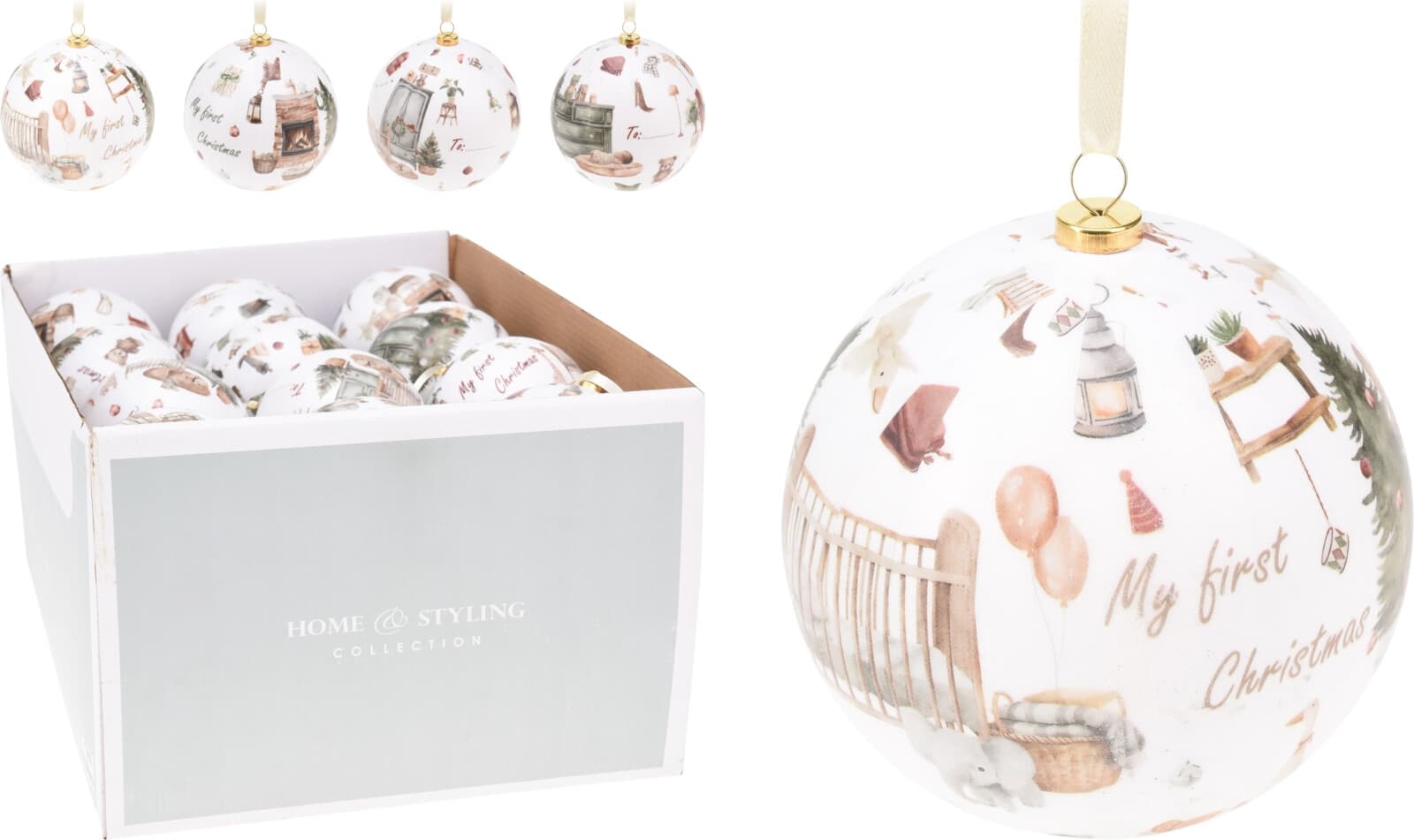 Коледна топка My first Christmas 10см