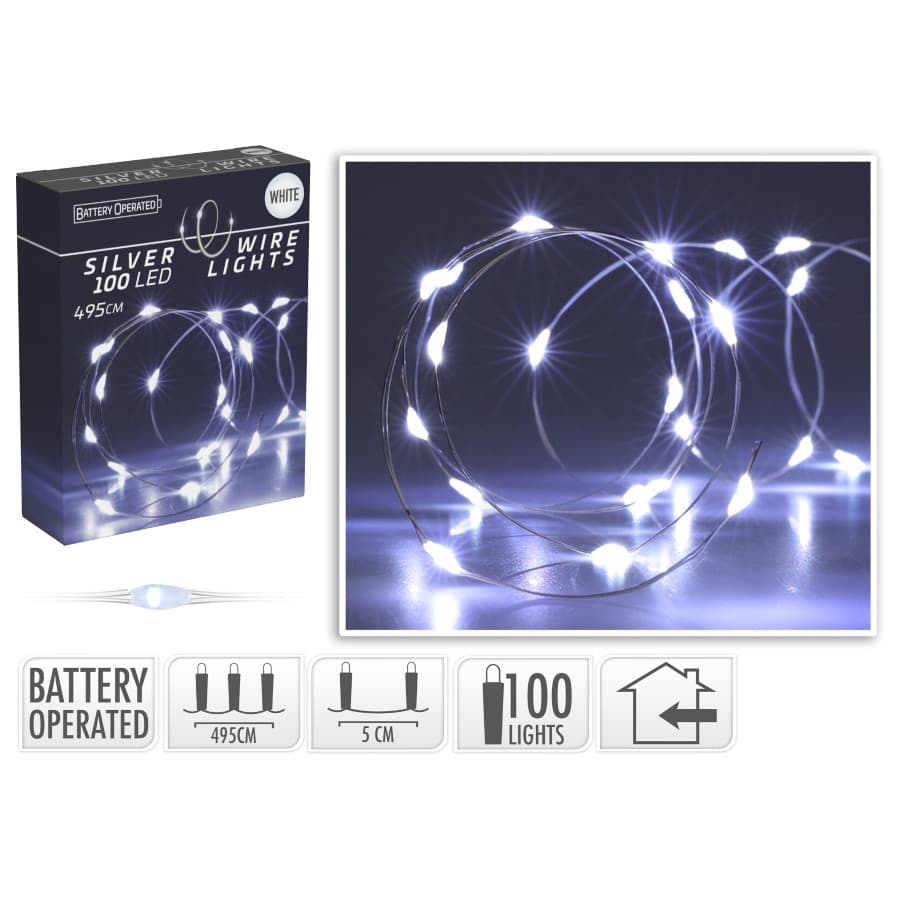 Коледни лампички 100 LED бели