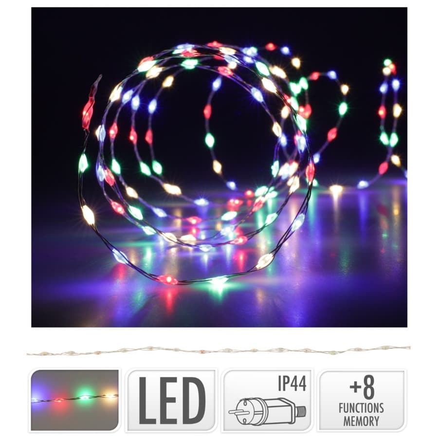 Коледни лампички Silverwire 189 LED многоцветни светлини IP44