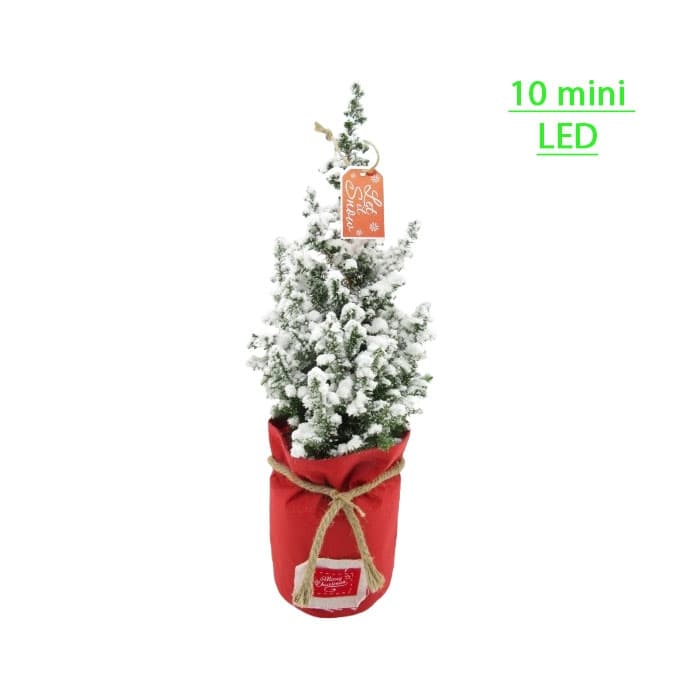 Коледно дръвче Picea glauca Conica 10 mini LED SN червено чувалче 45см