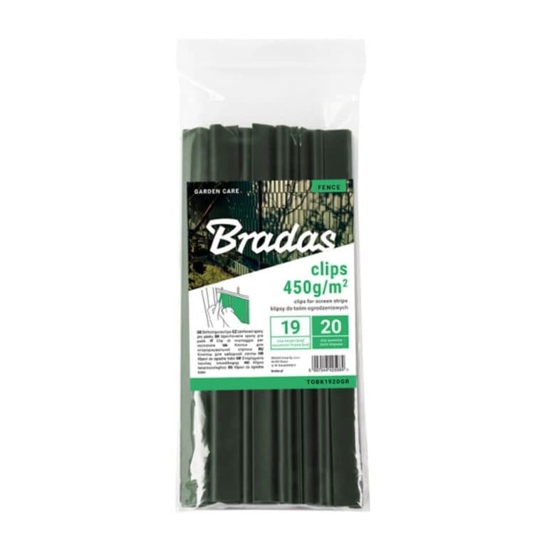 Фиксиращи скоби за оградна лента Bradas 19 см зелени 20 броя