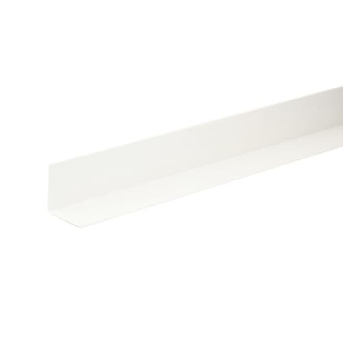 PVC L-образен профил 200x4x1 см бял