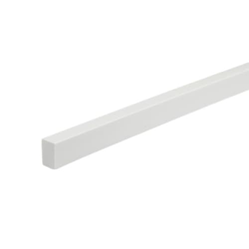 PVC правоъгълен профил 100x1x1,5 см бял