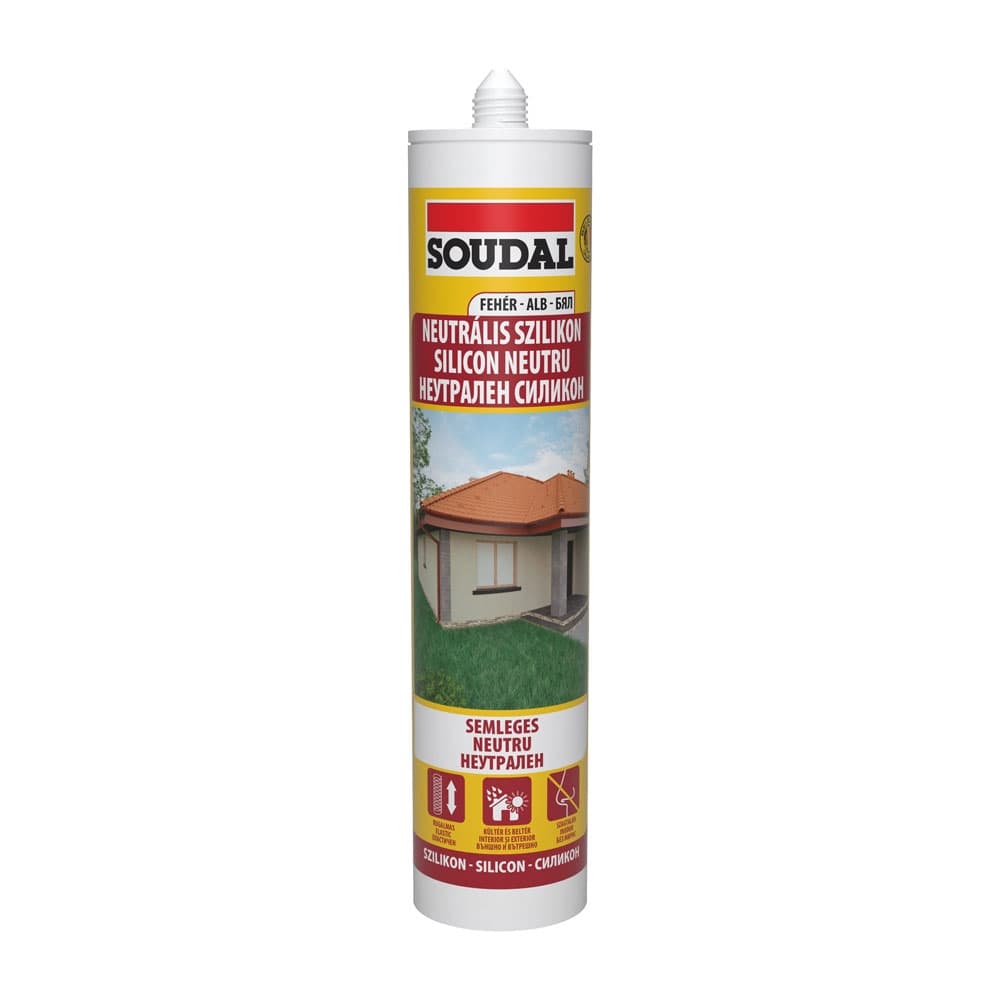 Неутрален силикон Soudal 280мл бял 