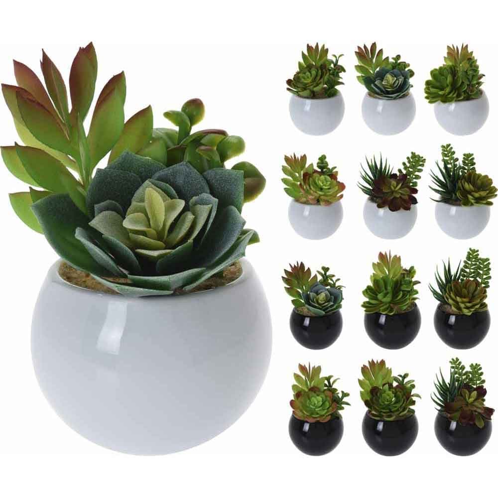 Изкуствено сукулентно растение в саксия 8x12см