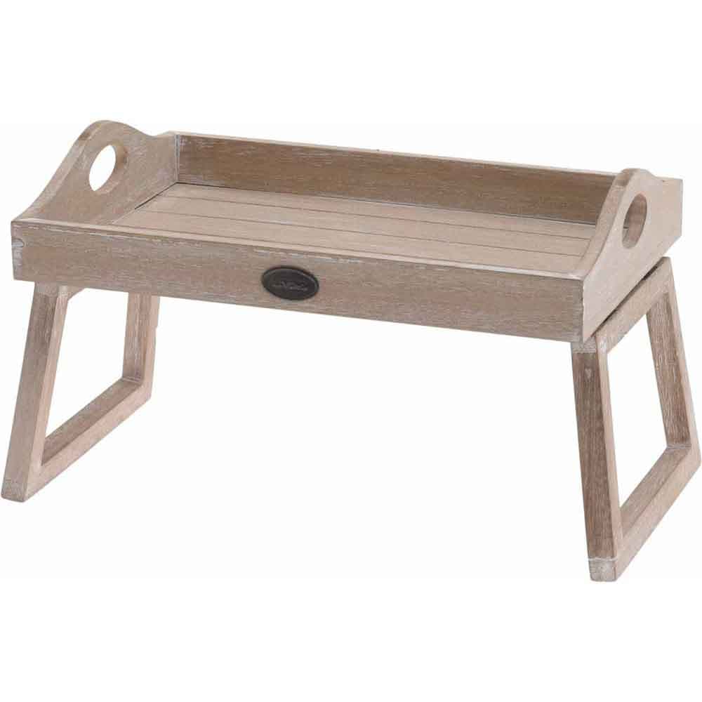 Поднос за сервиране със сгъваеми крака 30x20x18см