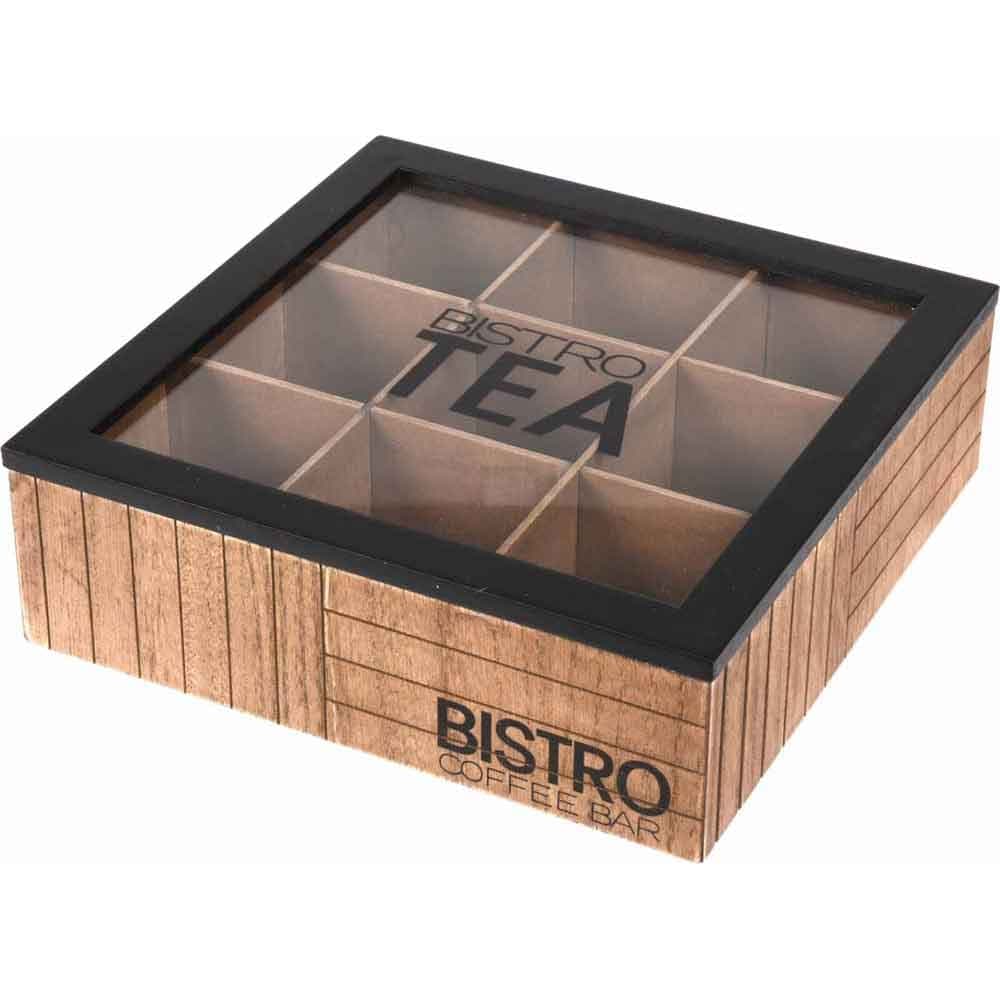 Кутия за чай Bistro 9 отделения 24x24x7,5см