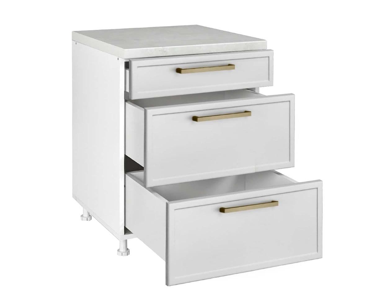 Долен шкаф с 3 чекмеджета Matis D 60 3F B Alba бял
