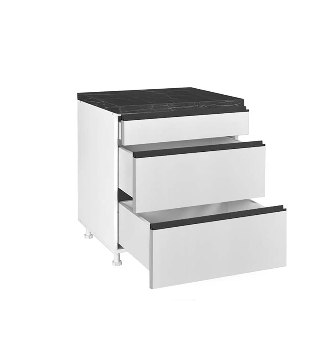 Долен шкаф с 2 чекмеджета Matis D 80 2F PL-BOX Lina бял