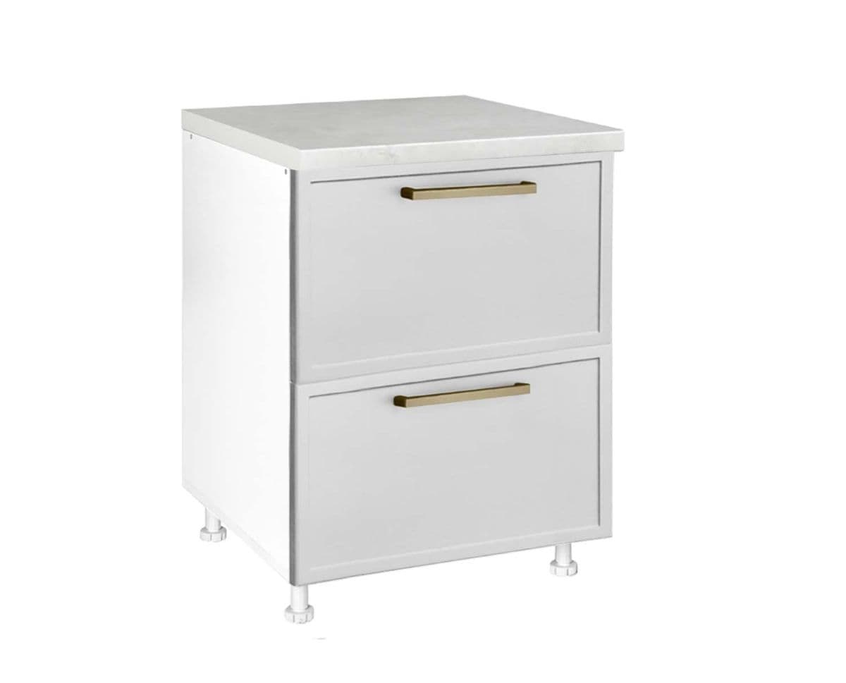 Долен шкаф с 2 чекмеджета D 60 2F PL-BOX Alba бяло
